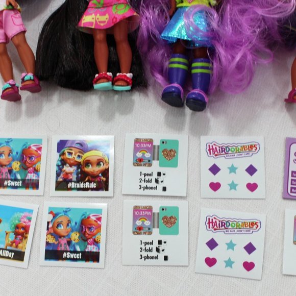 Lot of 4 HAIRDORABLES Dolls by JUST PLAY Skylar Kali Random Accessories Bundle - Picture 11 of 12